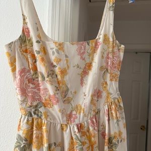 Wayf Corset Midi Dress - Garden Roses